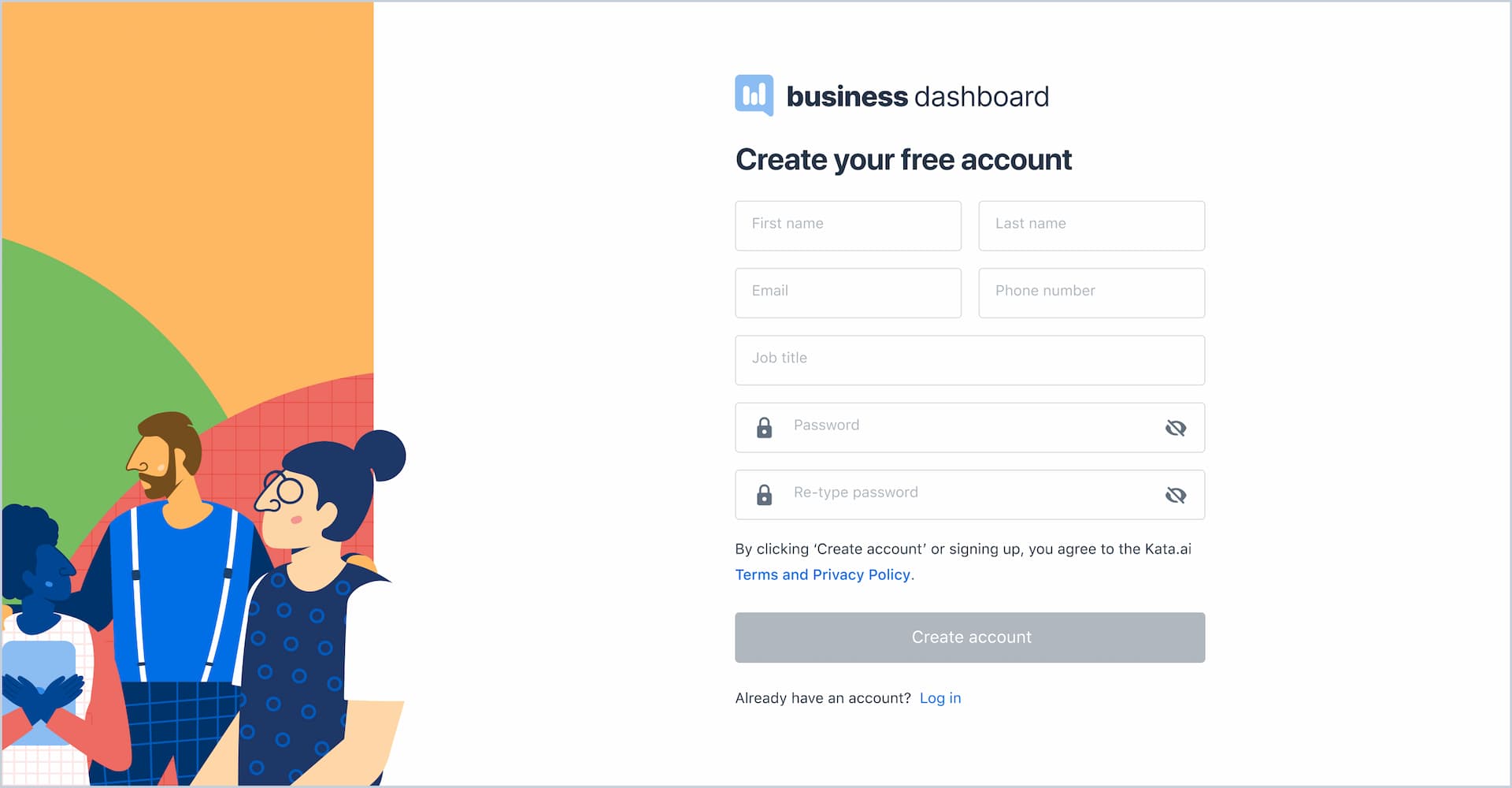 Signup page