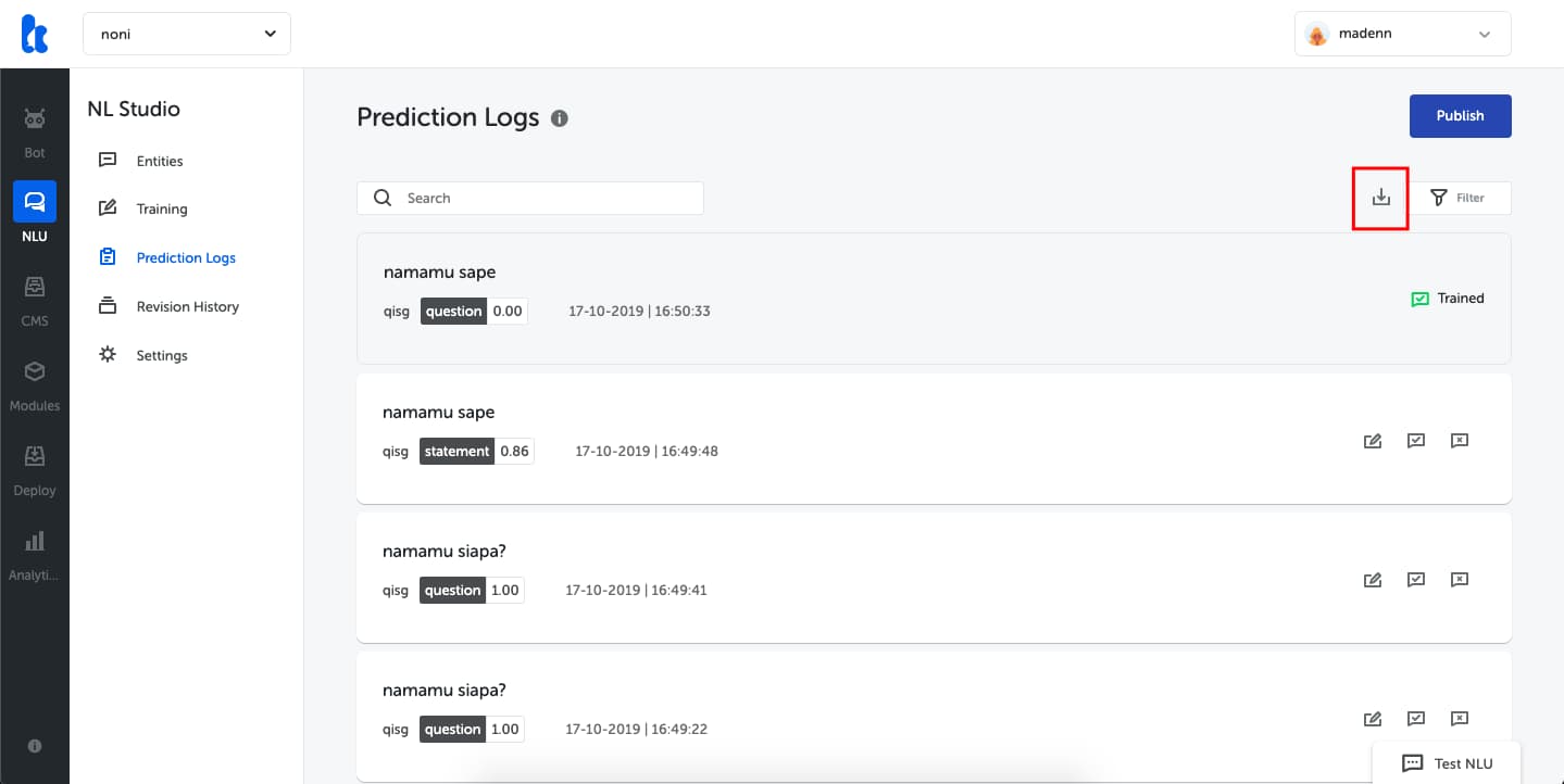 Prediction Log Illustration